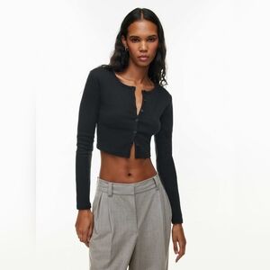 Sun-deh Aritzia Black Cardigan Sweater Small
